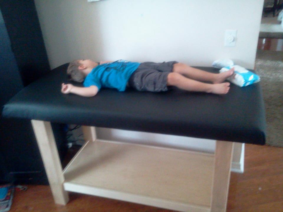 Spastic Quadriplegic Cerebral Palsy Jacob got a new changing Table