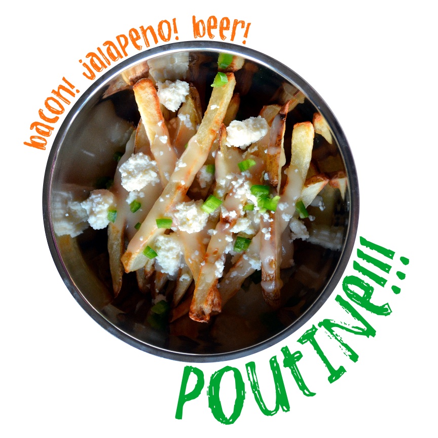 iron stef poutine with bacon jalapeno gravy