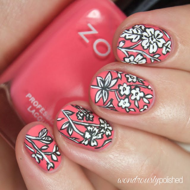 floral nail art