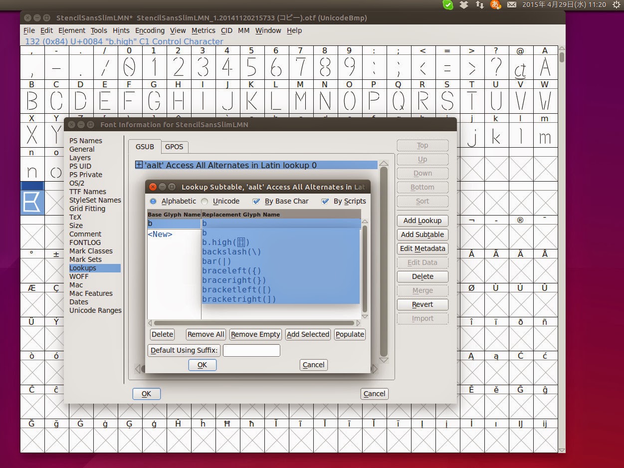 fontforge lookup subtable fontforge lookup subtable