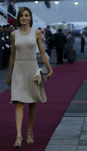 King Felipe VI of Spain and Queen Letizia of Spain arrive in Mexico City