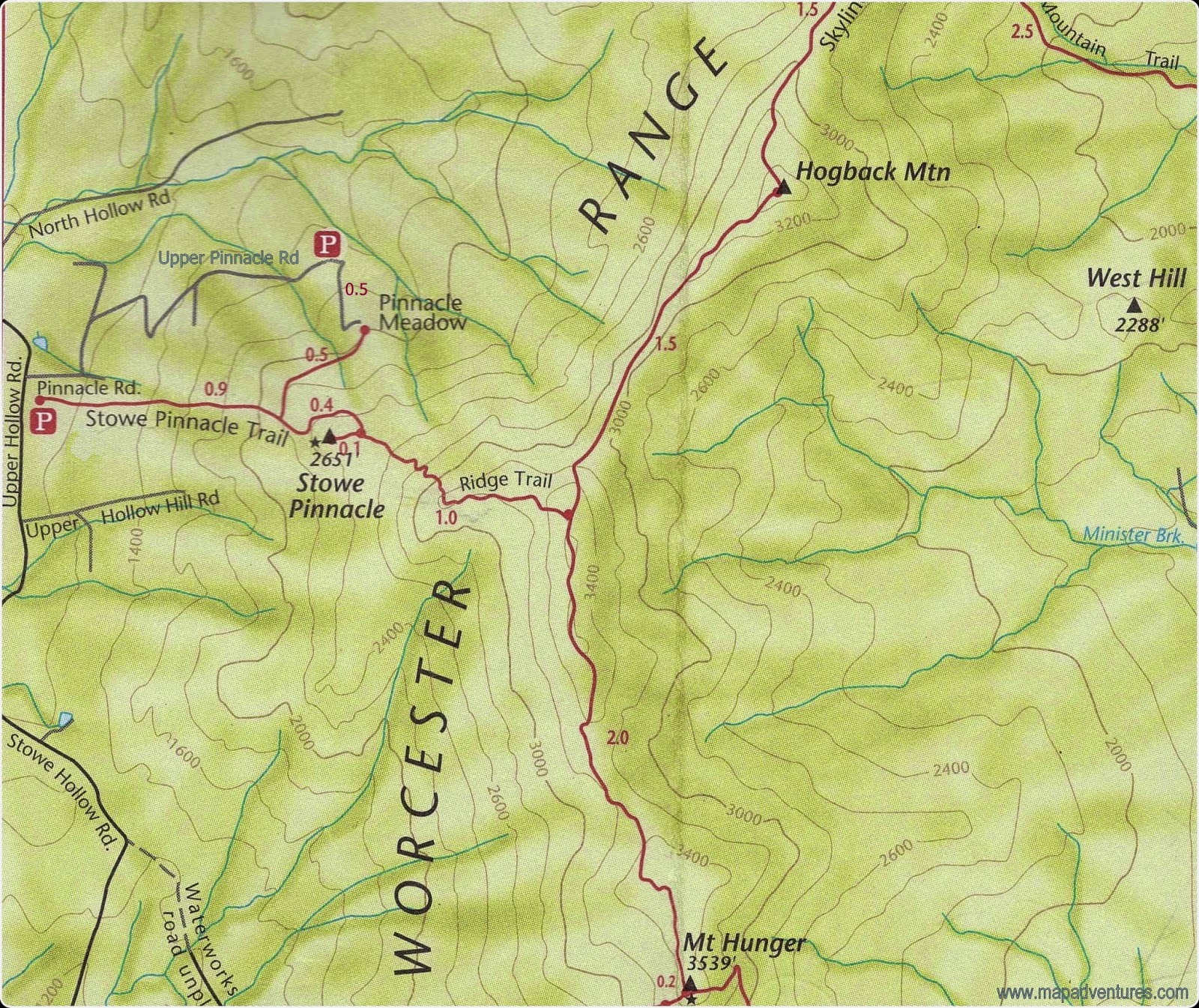1HappyHiker Five Hikes in the area of Stowe, VT