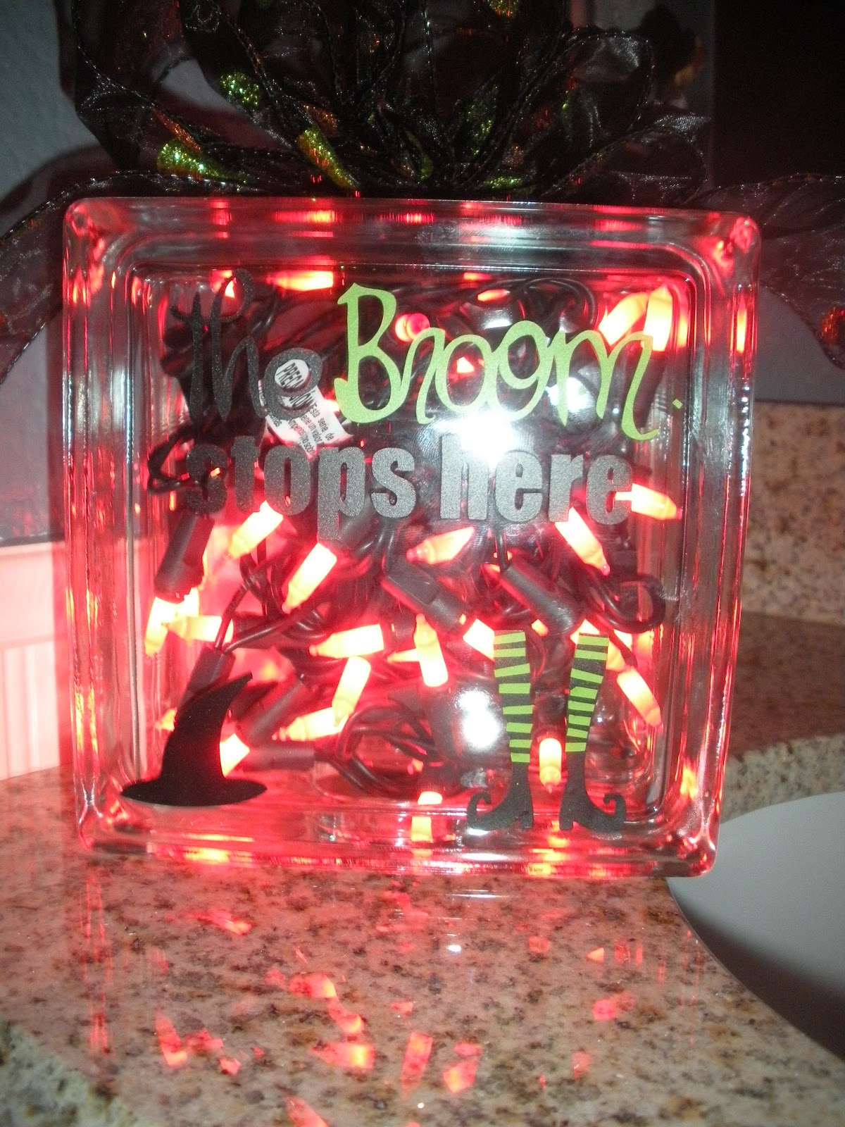 Jenn's Paper Crafts Halloween Glass Block