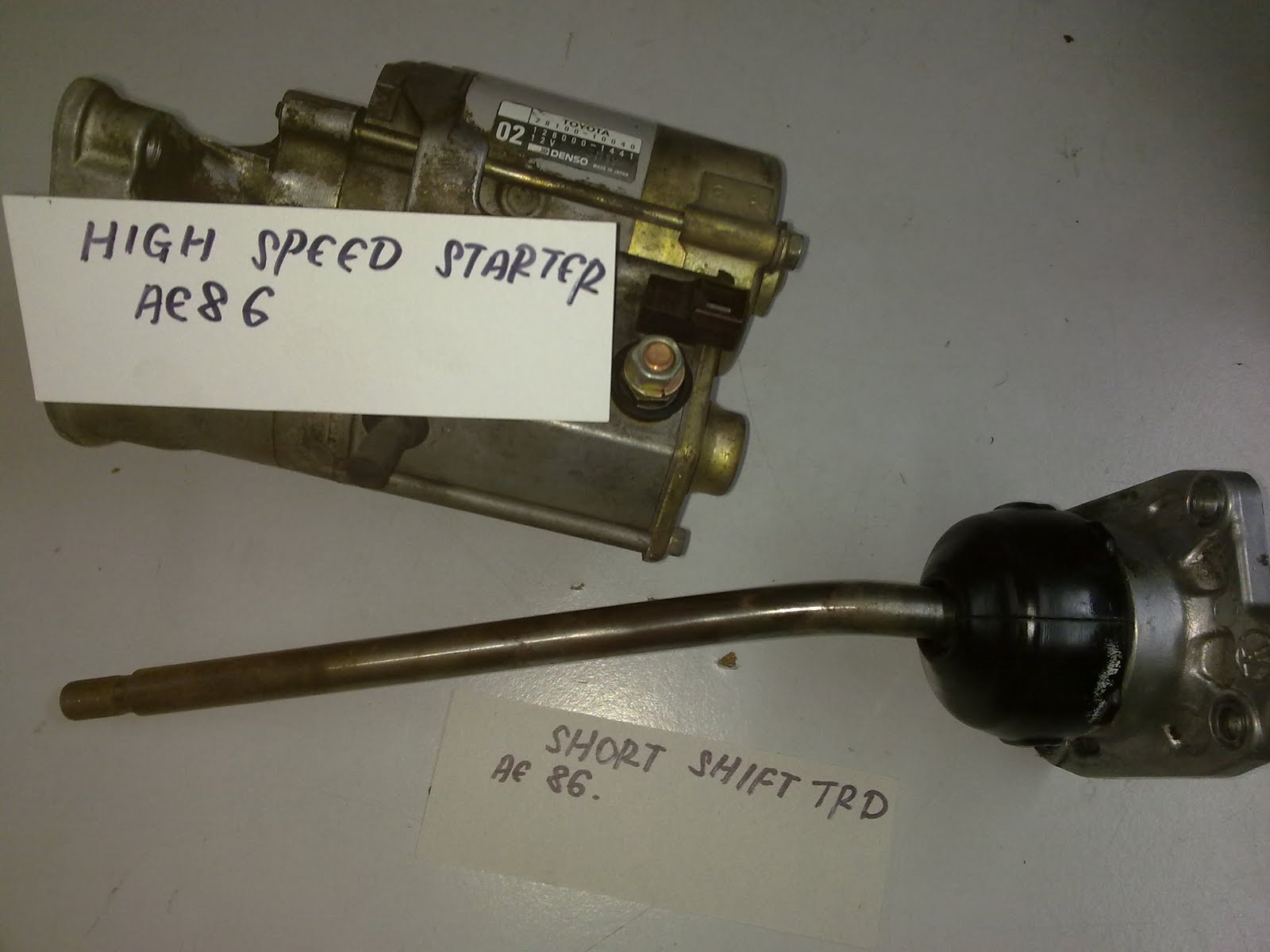 NANAJUE GARAGE High speed starter AE86 and TRD short shift