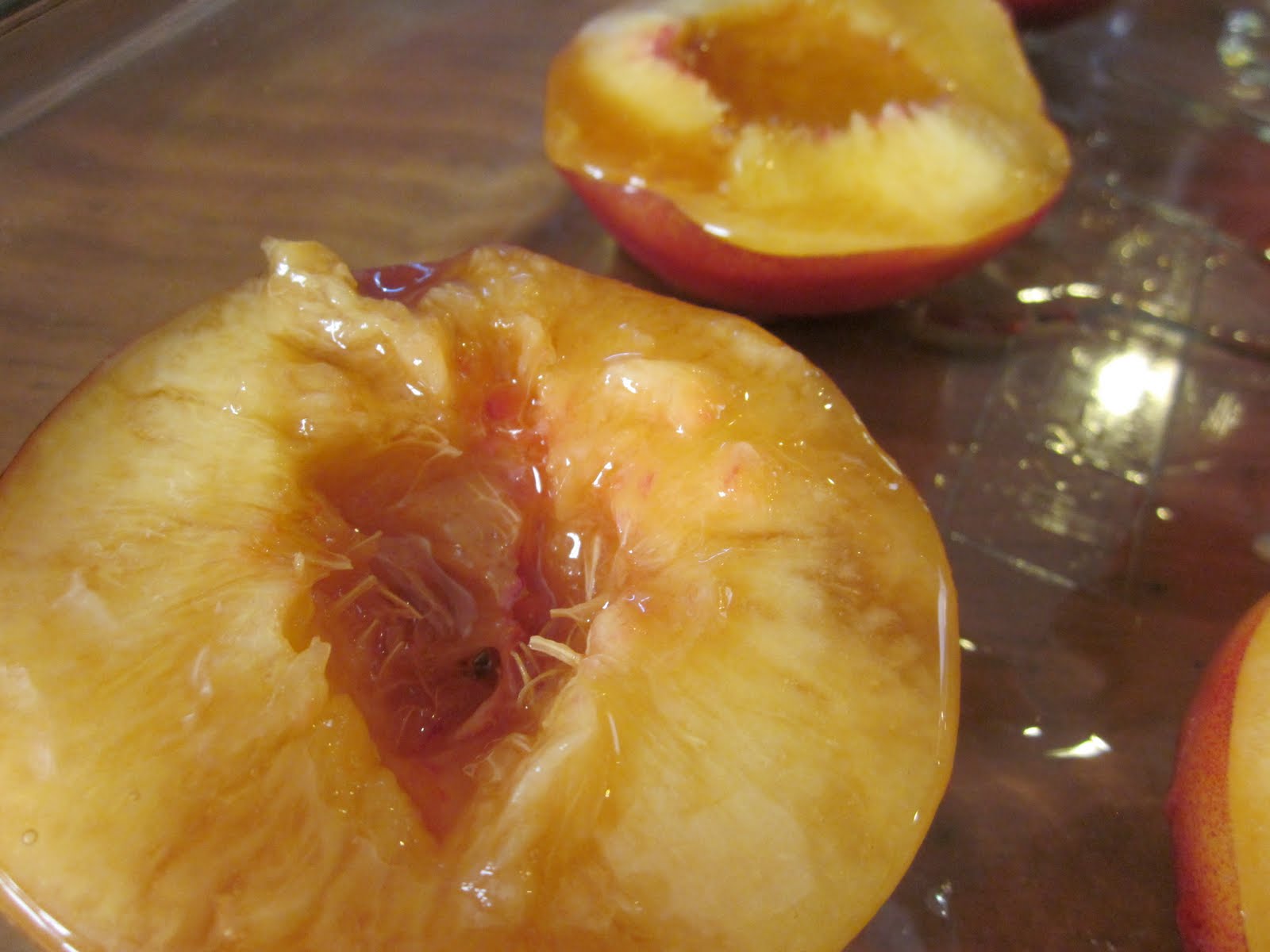 lovely clear and sweet. Honey Baked Nectarines with Vanilla & Brown Sugar
