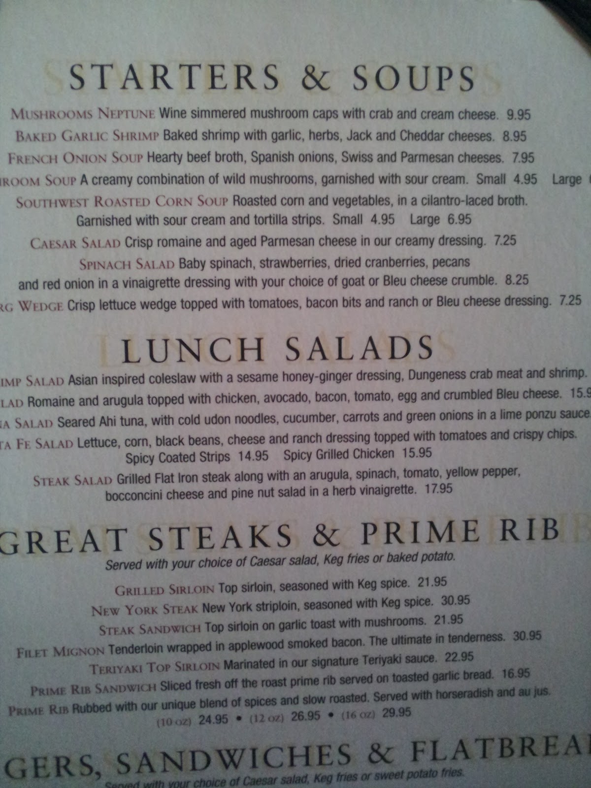 STYLE POP The Keg Lunch