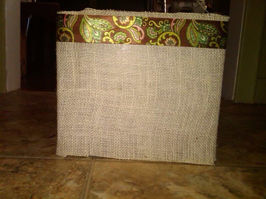 . Burlap Storage Bins