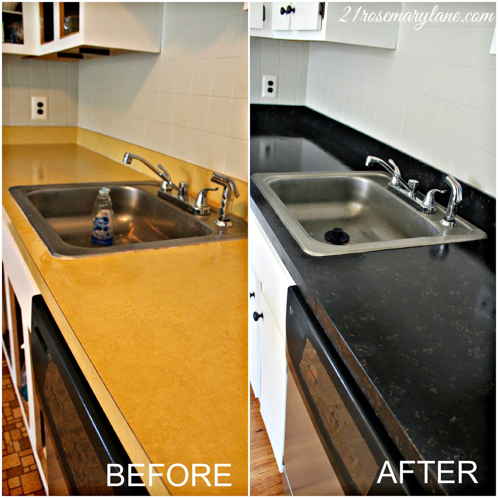 21 Rosemary Lane Transformation of a 1970's Formica Countertop into a