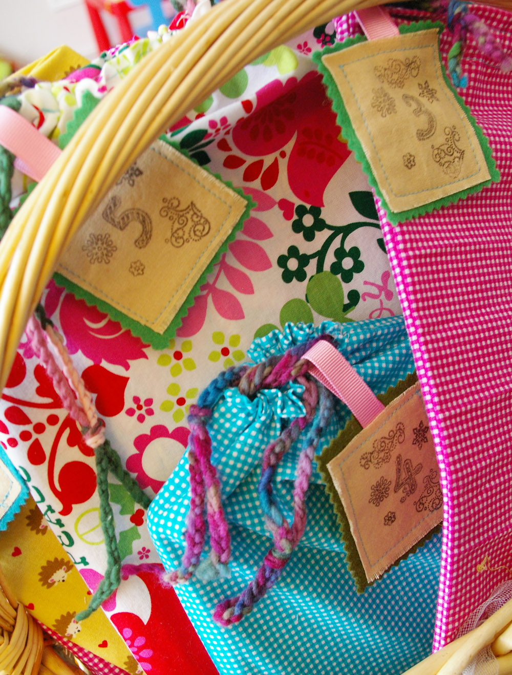 feathers, freesia & fishing tackle Fabric Gift Wrapping Bags