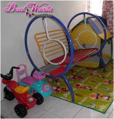 Indoor playground simple dirumah. Ruang permainan dirumah. Mini Slide, Mini Playground, Mini Swing for home.