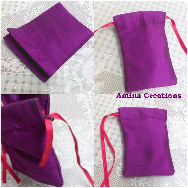 AMINA CREATIONS HOW TO STITCH A DRAW STRING PURSE