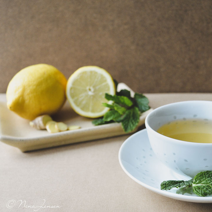 Thoughts and Images Along the Way Green Tea With Lemon, Ginger and Mint