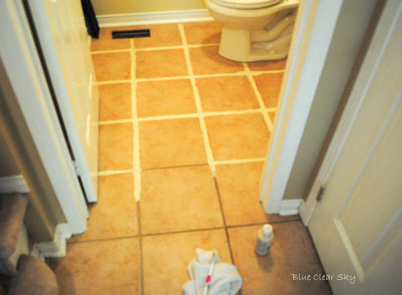 Rustic Maple Grout Refresh by Mapei in our Entry and Half Bath