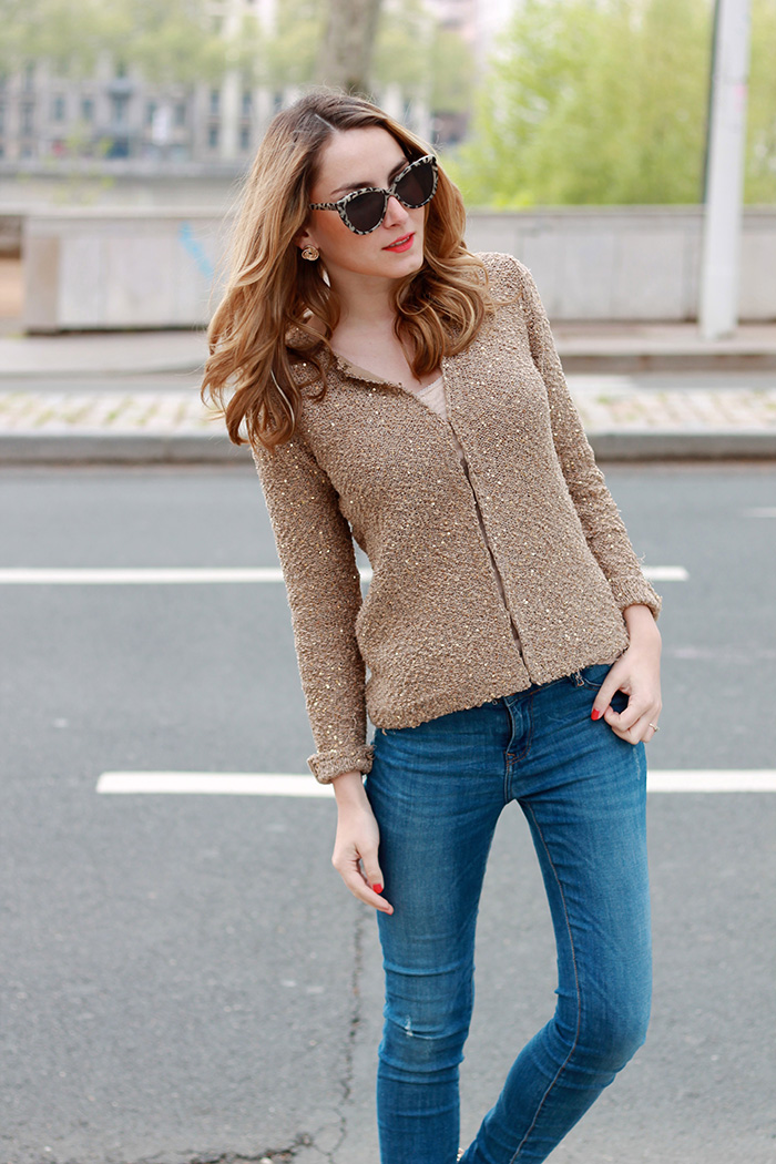 glitter cardigan