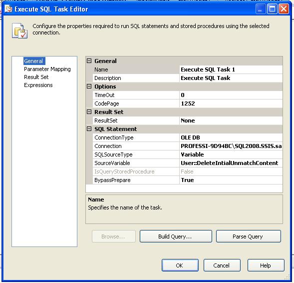 How To Create A Temporary Table In Ssis Control Flow Task And Then Use