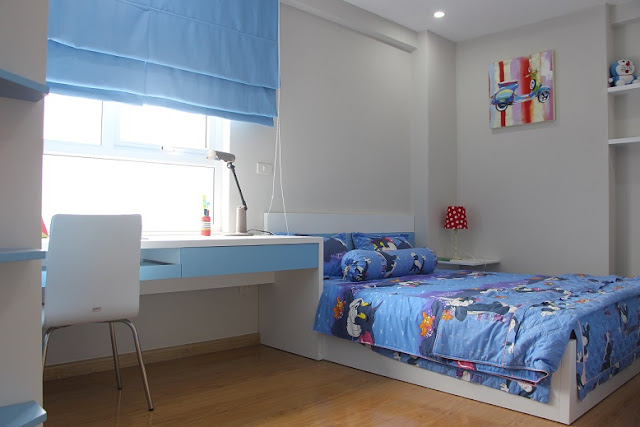 Phòng ngủ nhỏ được thiết kế dành cho các con