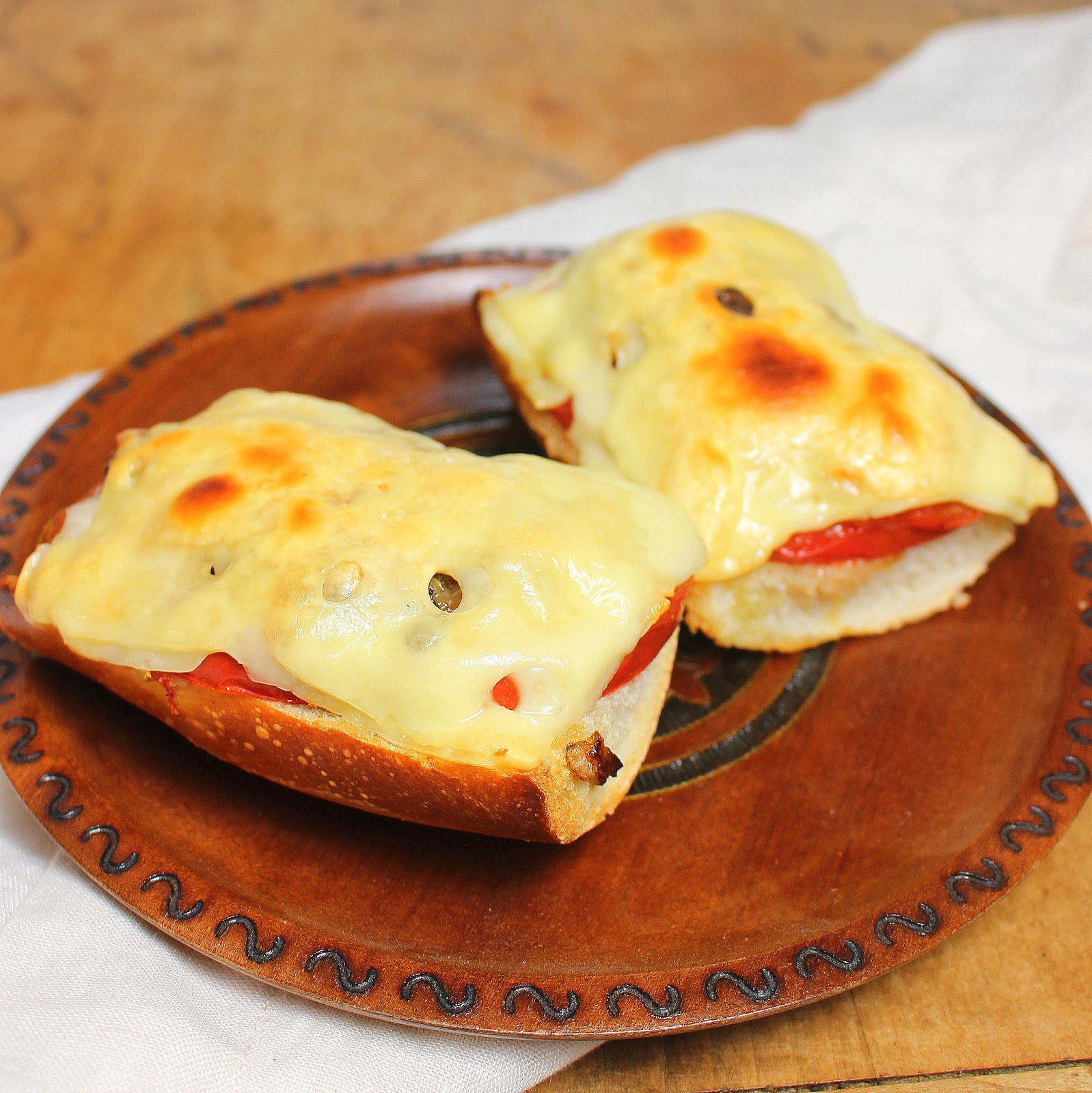 Sue L's Recipe Archive Swiss Open Faced Tomato Melt