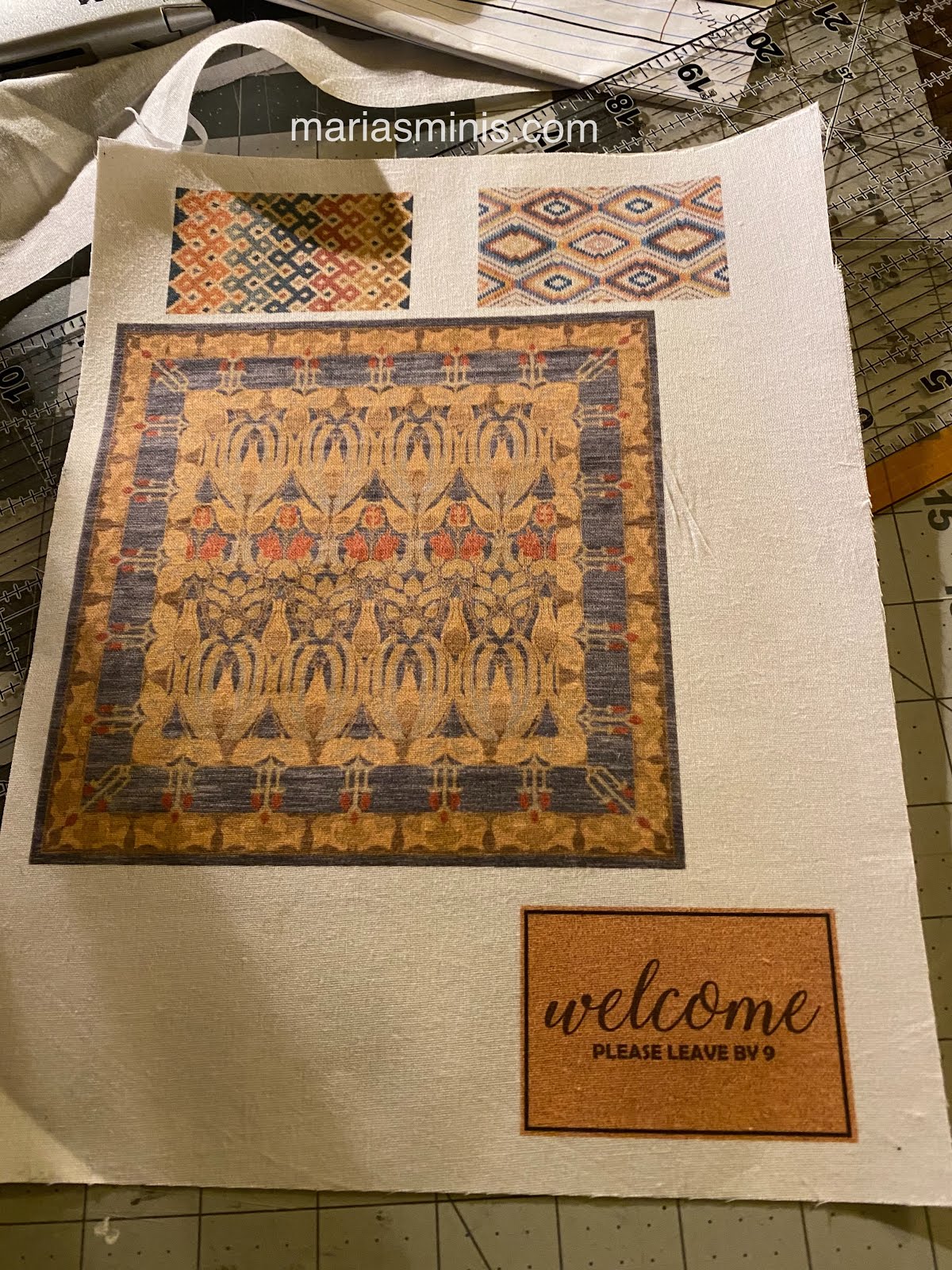 Printing Miniature Rugs on Fabric
