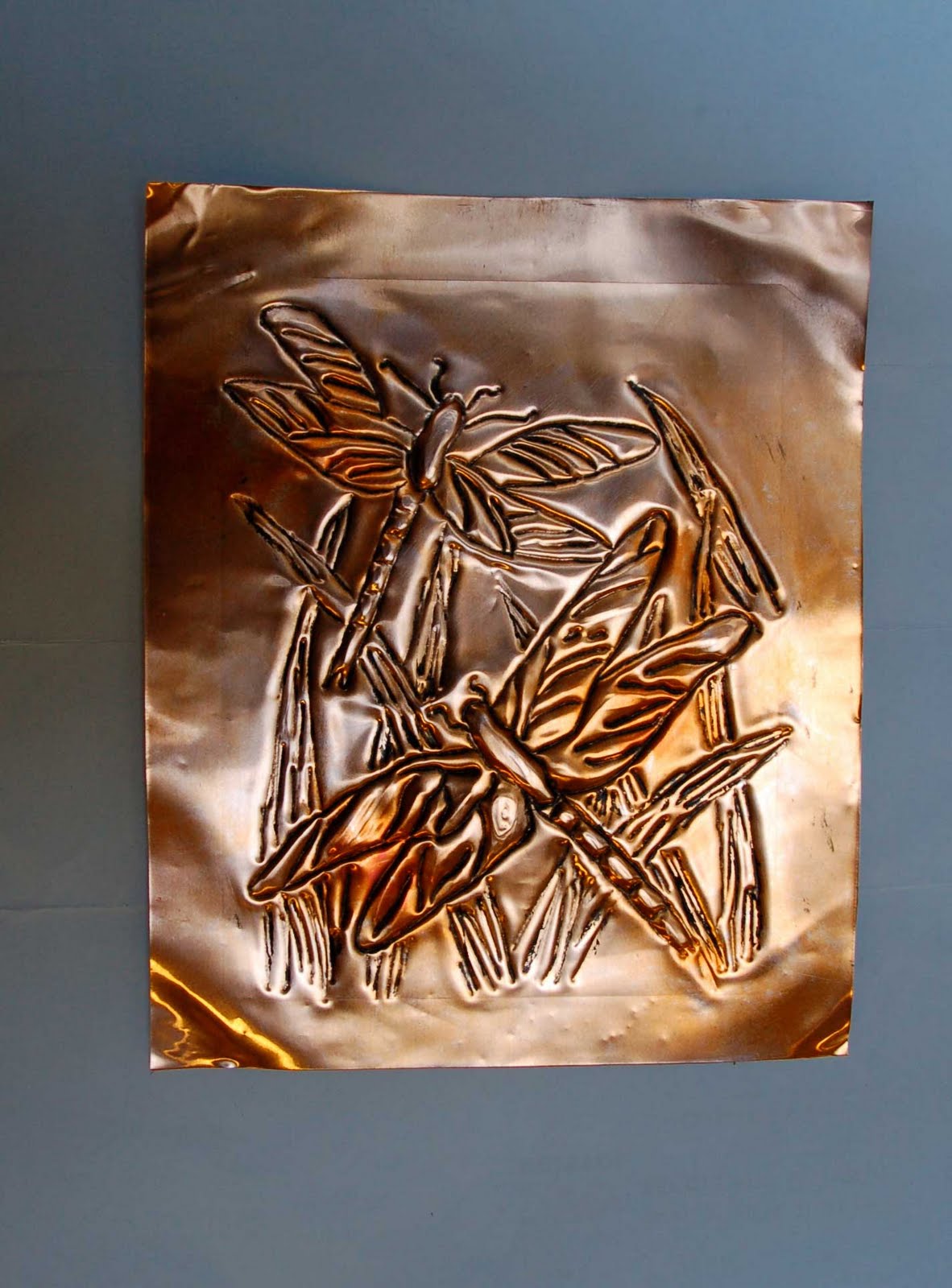 North Redwoods Book Arts Guild Embossed Copper Photos