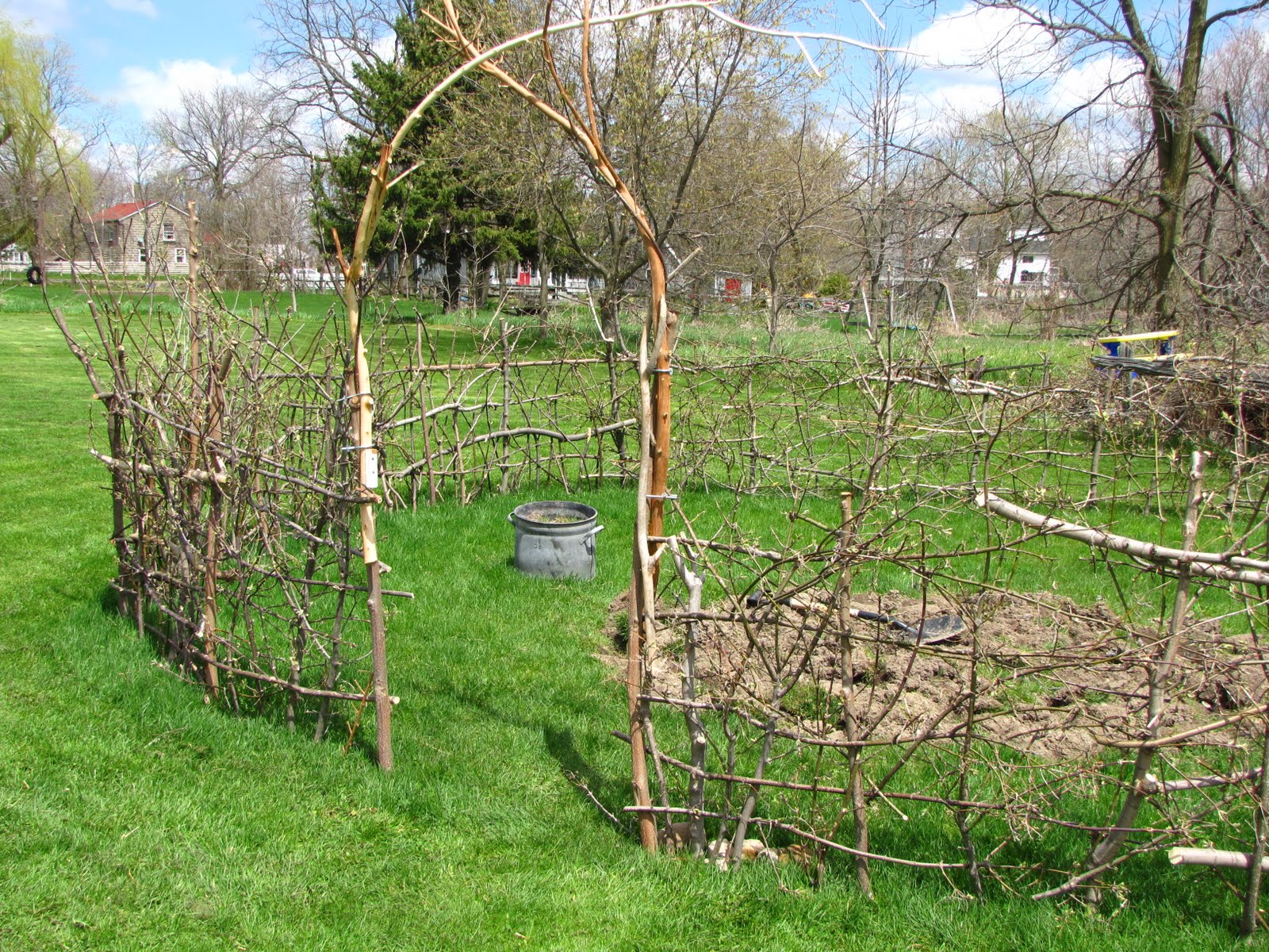 One Tin Drum Garden Fence Complete
