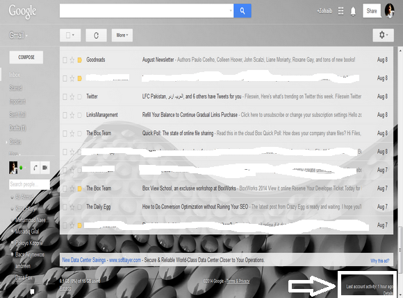 gmail web activity gmail web activity