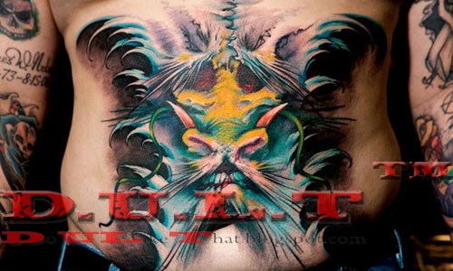 3d lion tattoos Sambungan D.U.L.T - Tattoo Nampak 3D Yang Cool~ 