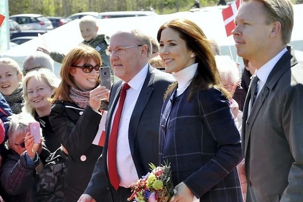 Crown Princess Mary of Denmark attended the opening of the new tourist attraction Little Belt Bridge on May 10, 2015 in Copenhagen, Denmark. 
