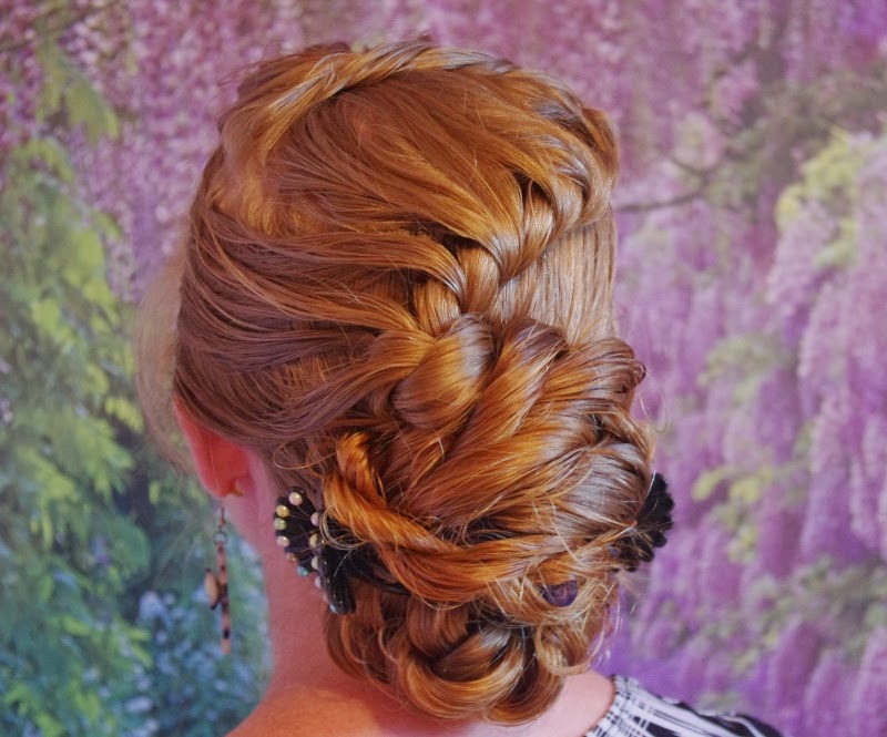 Rope Braid Updo With Wet Hair Hairstyle