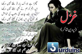 bichra hay jo ek bar to miltay nahi dekha, parveen shakir poetry, ghazal, urdu ghazal, poetry, urdu poetry