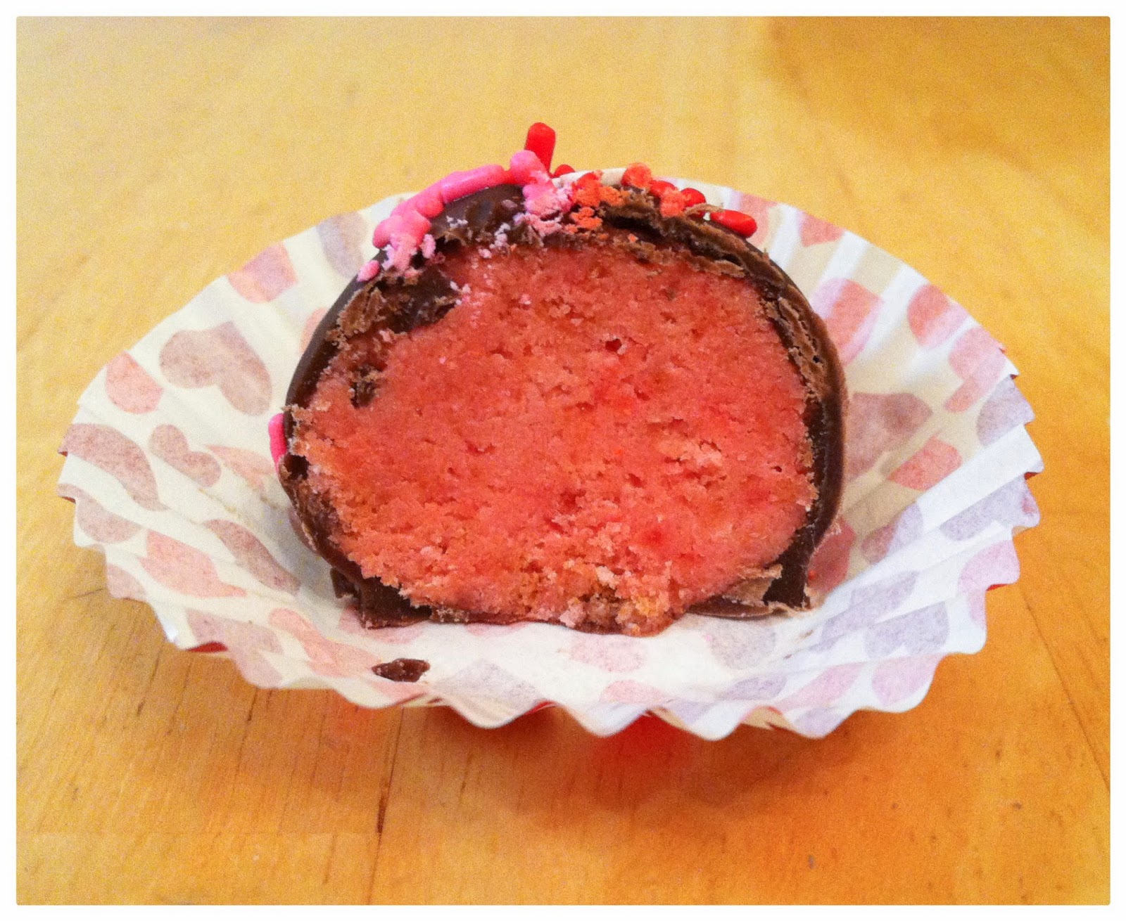Courting Contentment Chocolate Covered Strawberry Cake Balls