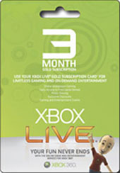 3 Months Xbox Live Gold