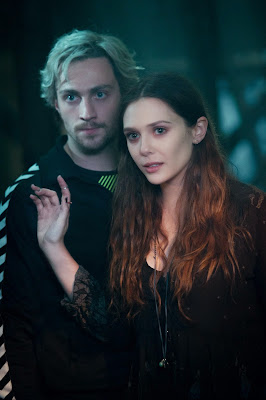 Elizabeth Olsen and Aaron Taylor-Johnson in Avengers: Age of Ultron