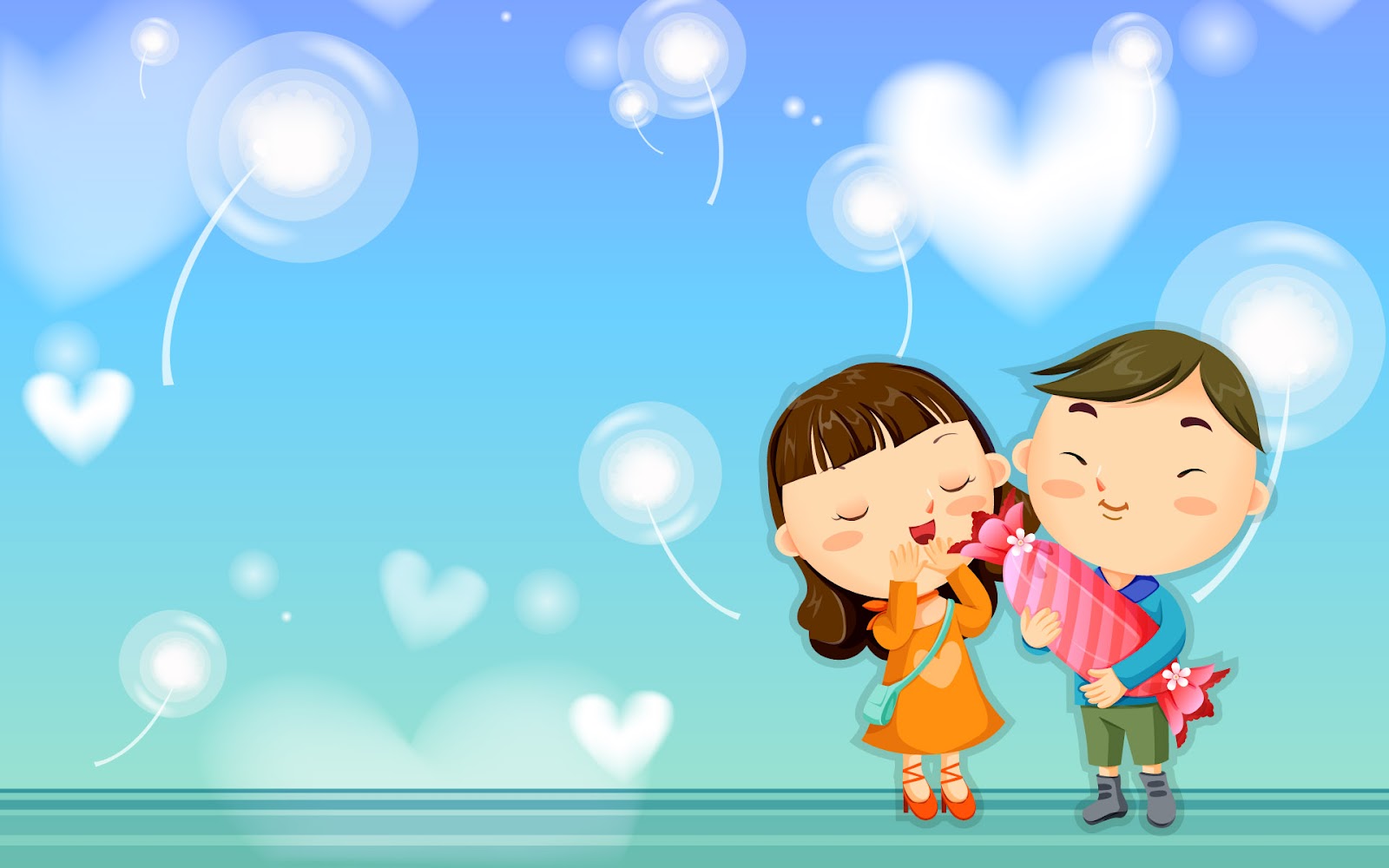 Romantic Cartoons Hd Wallpapers