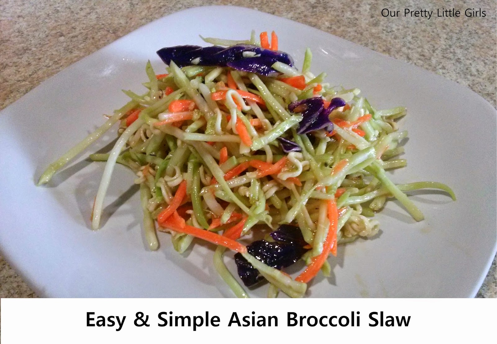 Easy & Fast Asian Broccoli Slaw {Recipe} Our Pretty Little Girls