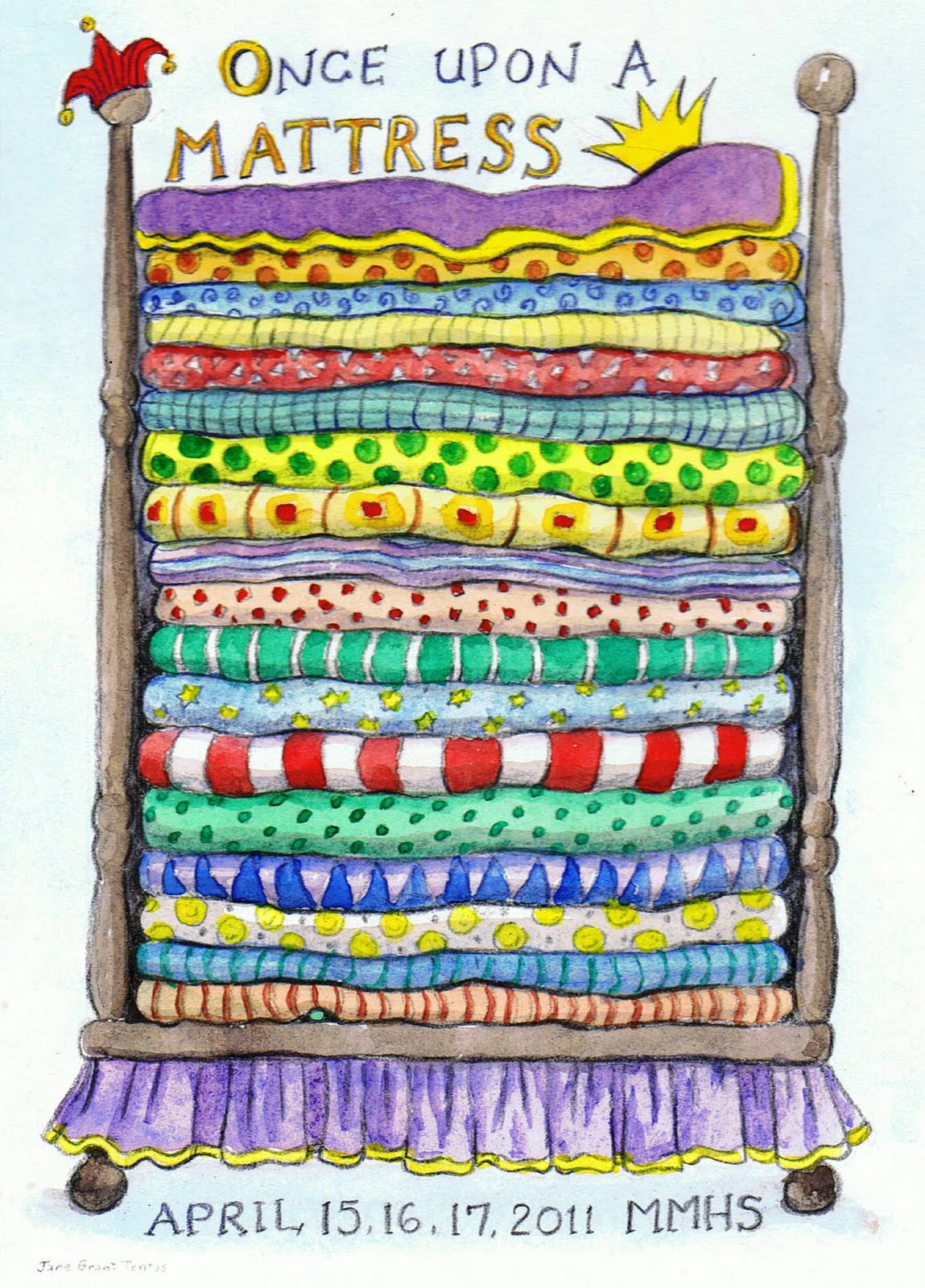 just pencil on paper Princess and the Pea