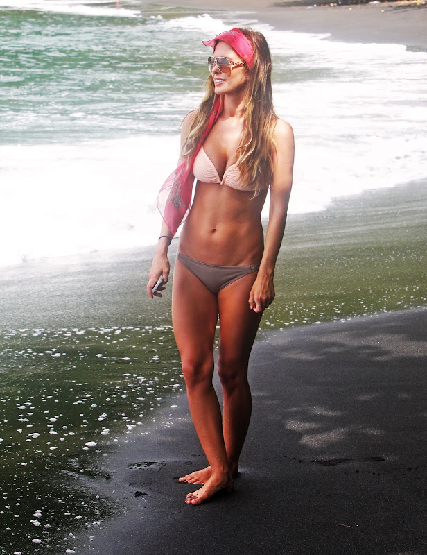 Audrina Patridge in bikini at the beach