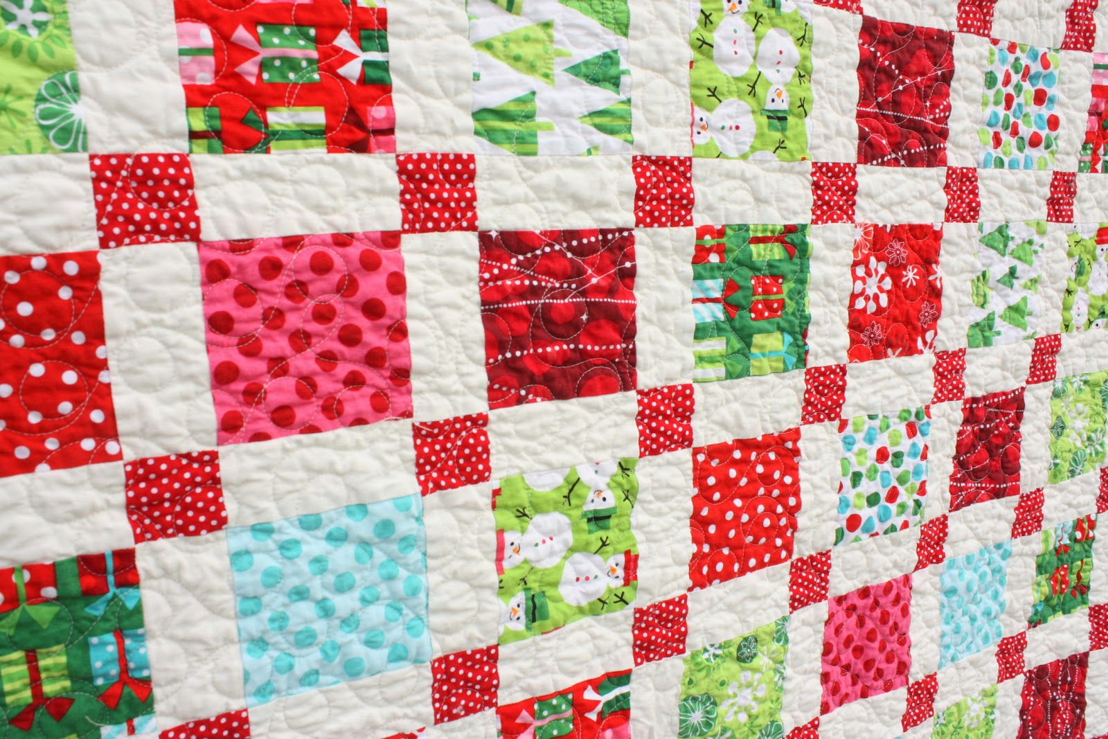Brights Christmas Quilt - Diary of a Quilter - a quilt blog