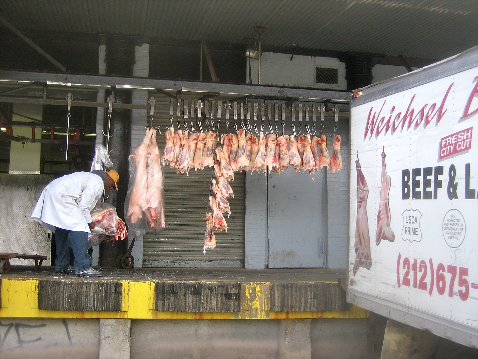 Jeremiah's Vanishing New York Meat on Hooks