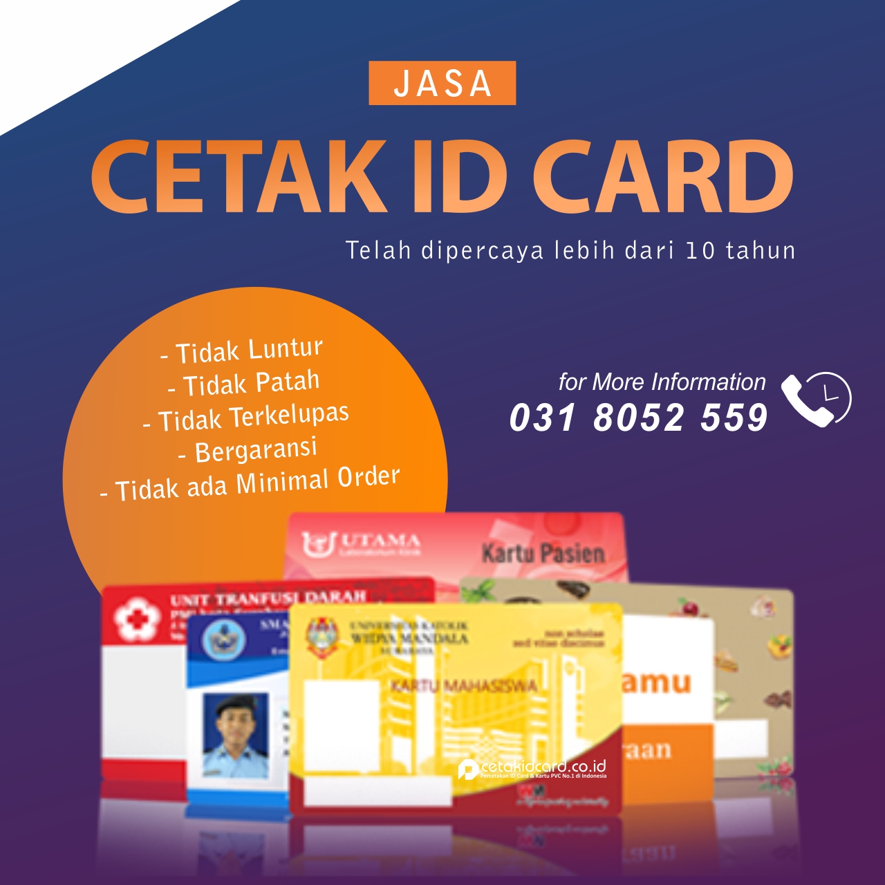 Cetak ID Card BERGARANSI