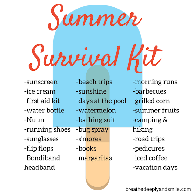 Breathe Deeply and Smile Summer Survival Kit {Ready for Action with