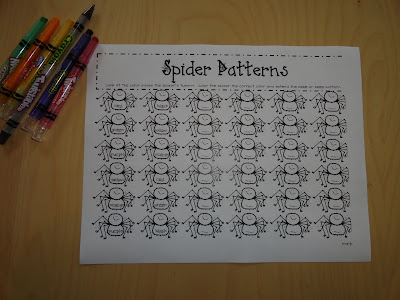 Izzie, Mac and Me: Kindergarten Spider Activities