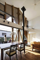 Origami House Design with A-Frame in an Old Village Surrounded by Mountains Origami House Design with A-Frame in an Old Village Surrounded by Mountains