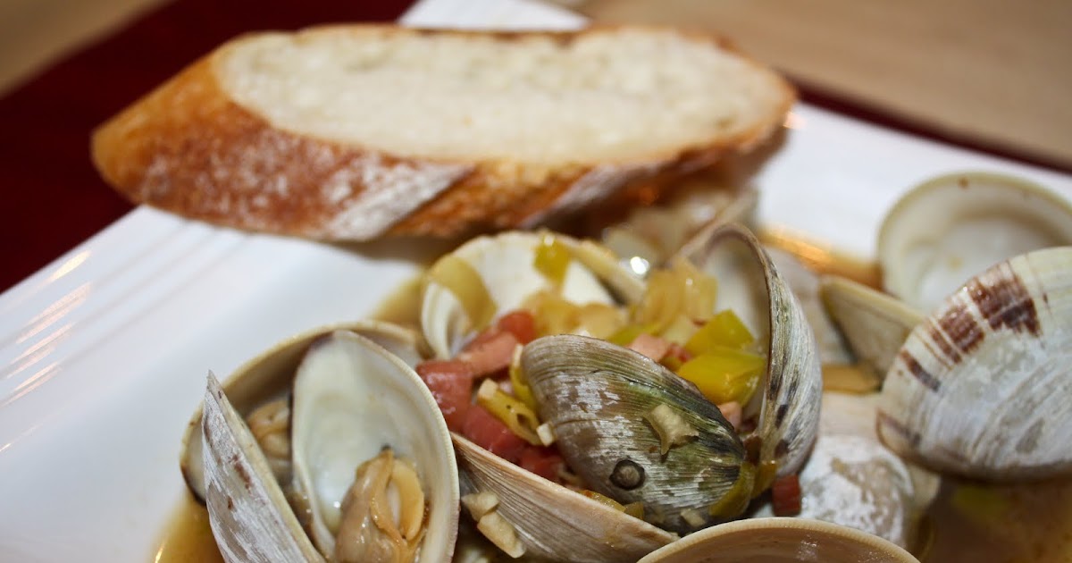 Mission Delish THE BEACH AT HOME Steamed Clams with Pancetta and Leeks