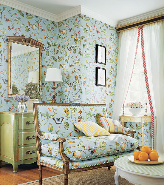 Living Livelier: Matchy Matchy: Fabric and Wallpaper