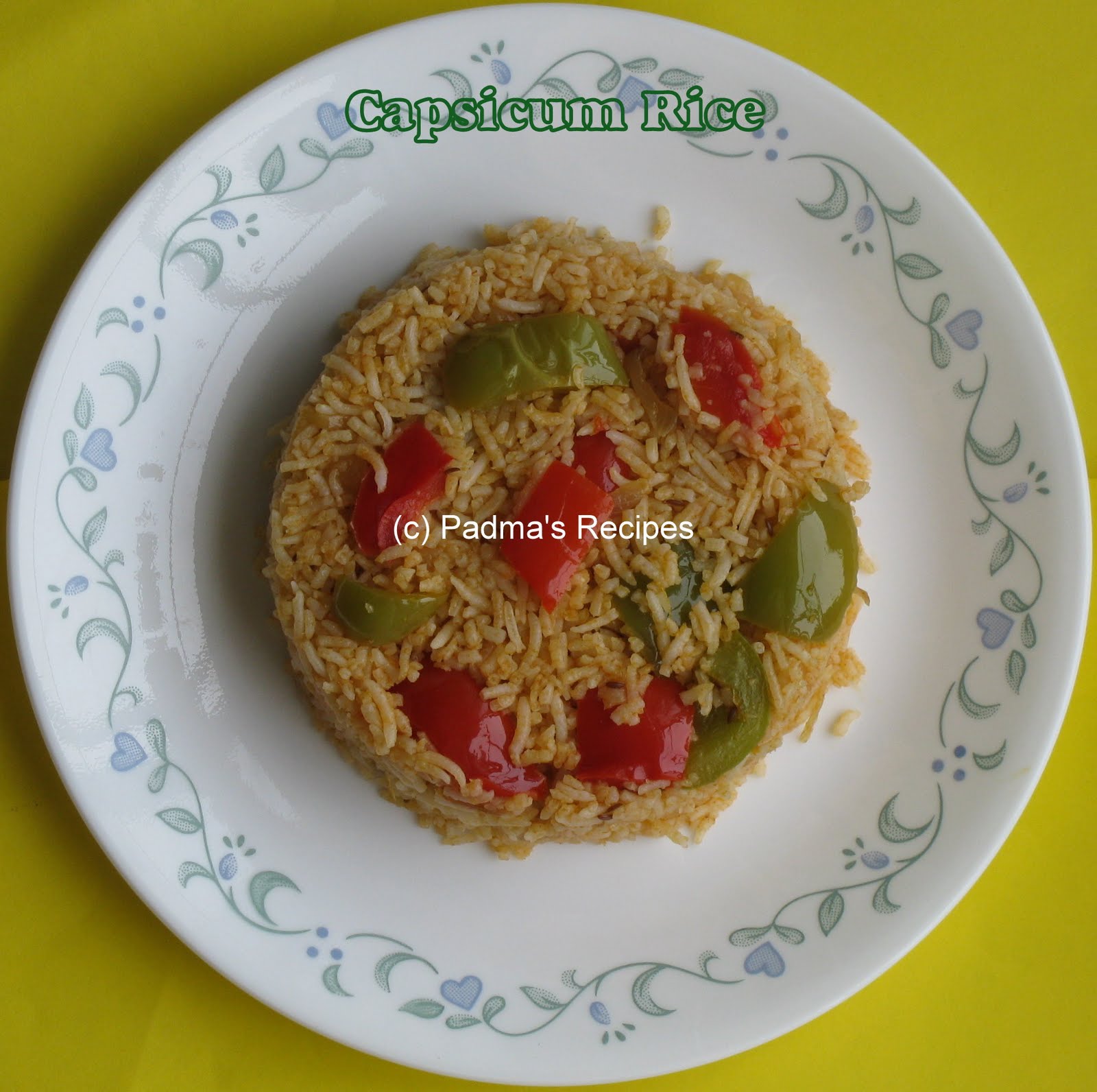 Padma's Recipes CAPSICUM RICE