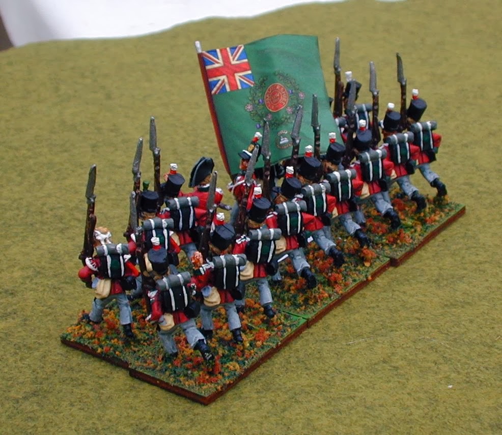 223 2x 25/28mm British Napoleonic Flags Waterloo 1815 77th East Middlesex Regt 