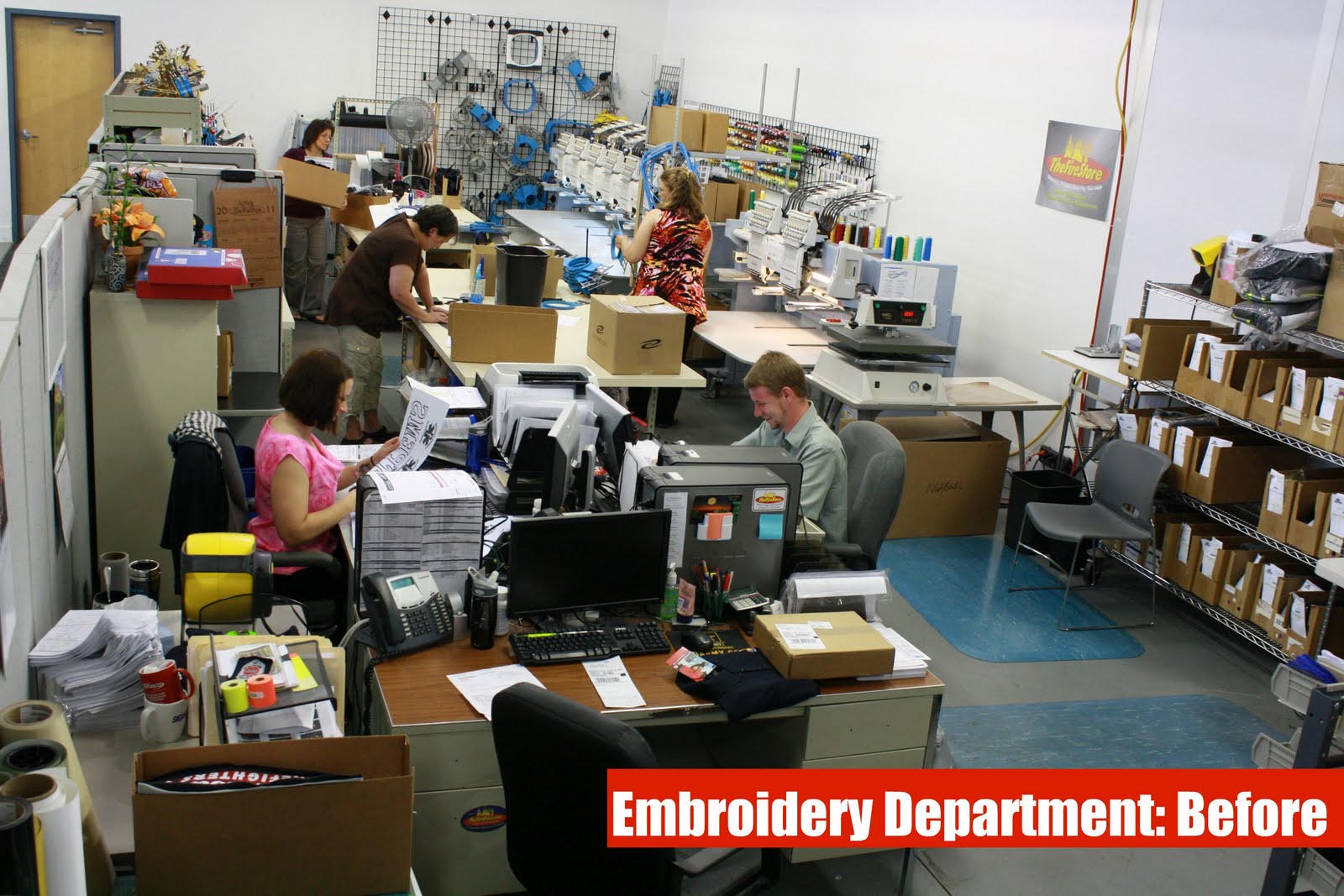 On scene on location the embroidery department On scene on location the embroidery department