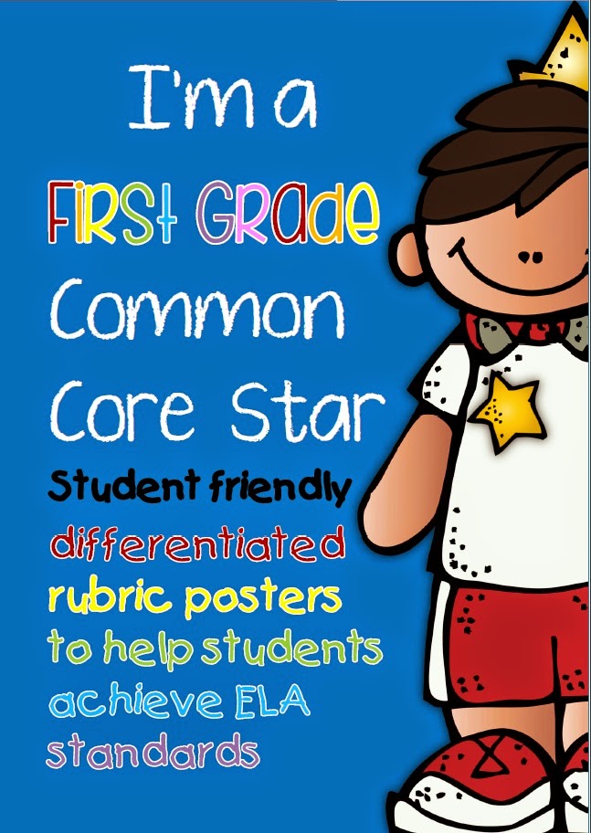Common Core ELA Rubric Posters and Checklists for Grade One   These Common Core posters are more than ‘I statements’. The differentiated posters are a workable resource that you will use as a starting point to plan, implement and evaluate your lessons. Common Core ELA Rubric Posters and Checklists for Grade One   These Common Core posters are more than ‘I statements’. The differentiated posters are a workable resource that you will use as a starting point to plan, implement and evaluate your lessons.