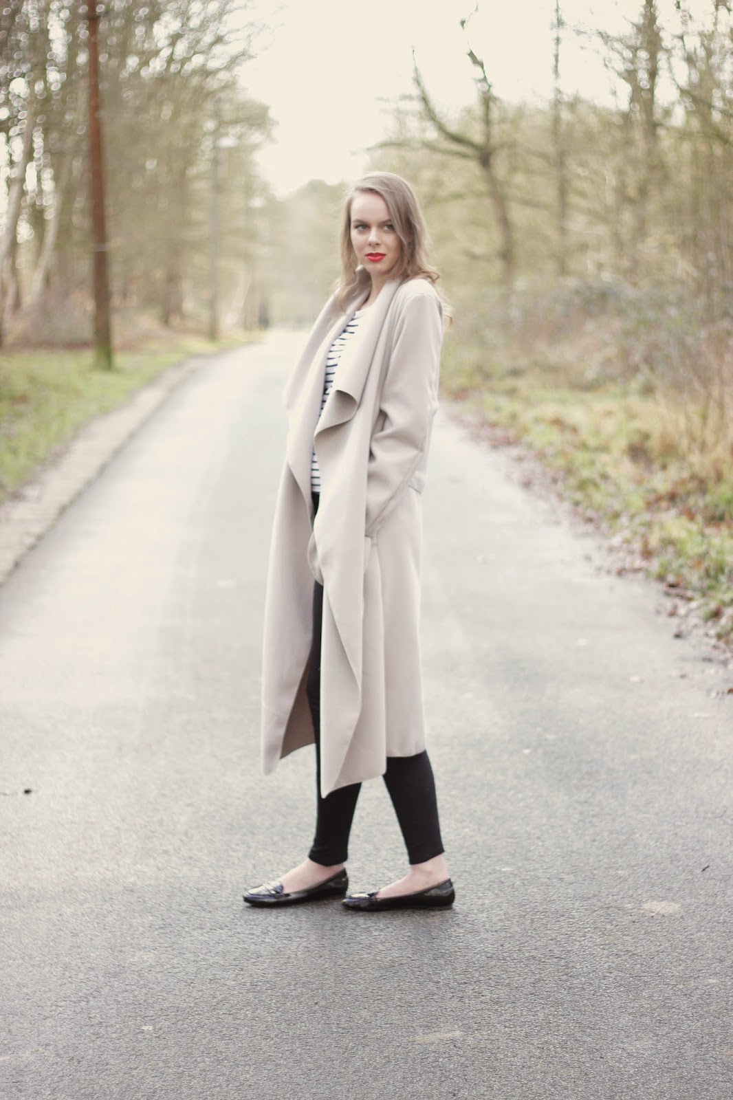 outfit maxi trench coat