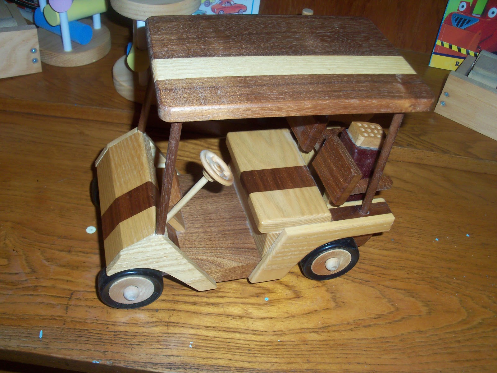 Wooden Toy and Gift News Trophy Golf Cart